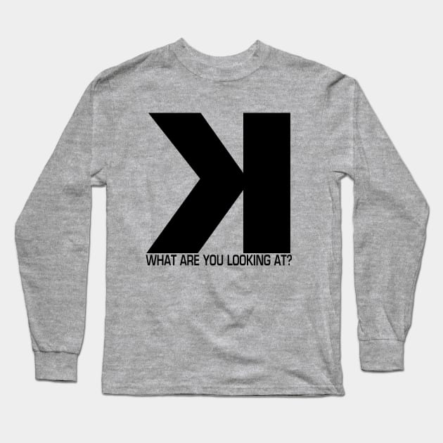 Baseball Backwards K Strikeout Looking Score book Long Sleeve T-Shirt by TeeCreations